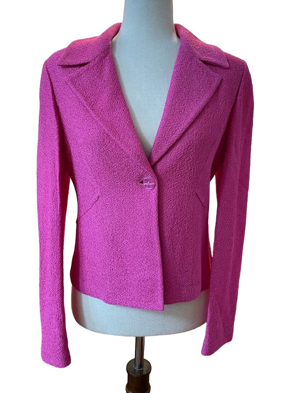 ST. JOHN Pink Sweater Blazer Jacket